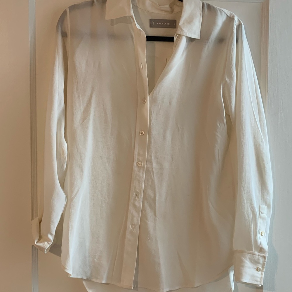Everlane top - the clean silk relaxed shirt